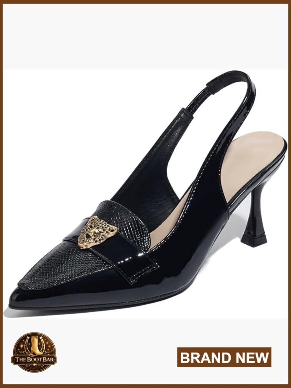 Pointed Toe Block Heel Pumps with Ankle Strap - Women's Dress Shoes